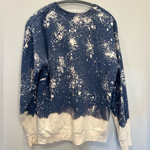 Queens Graffiti Style Sweatshirt with Bleach Accent - Picture 2 of 3